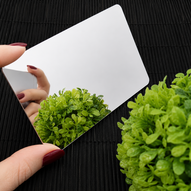 Mirror Business Card with clear reflection